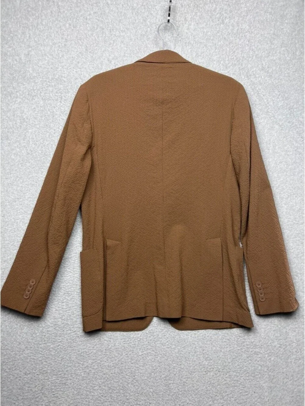 Alfani Blazer Mens M Brown Waffle Knit Seersucker Sport Coat Quiet Luxury Casual